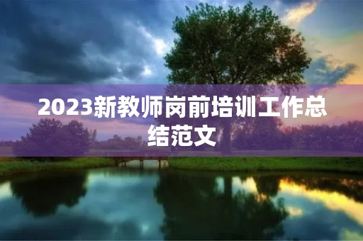 2023新教师岗前培训工作总结范文