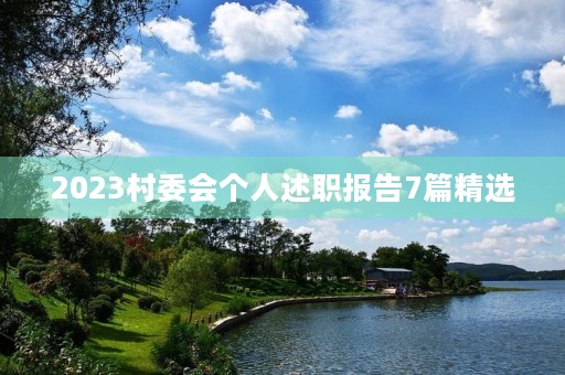 2023村委会个人述职报告7篇精选