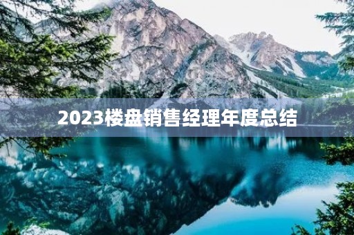2023楼盘销售经理年度总结