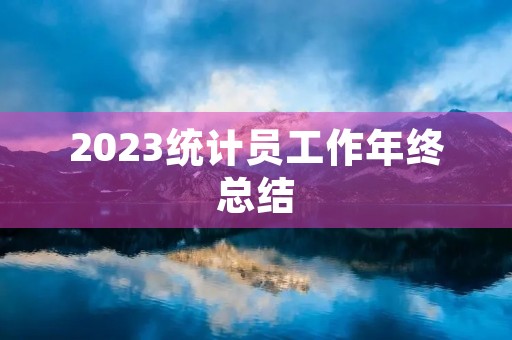 2023统计员工作年终总结