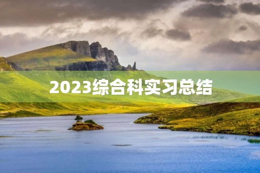 2023综合科实习总结