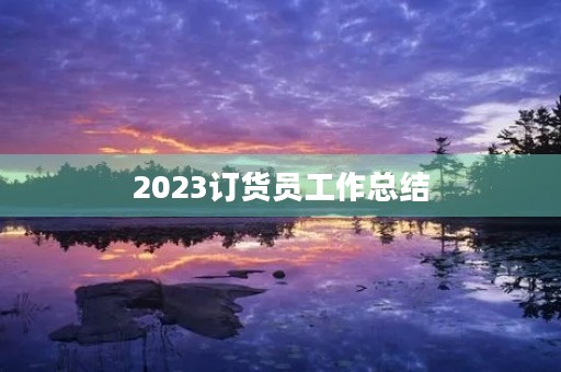 2023订货员工作总结