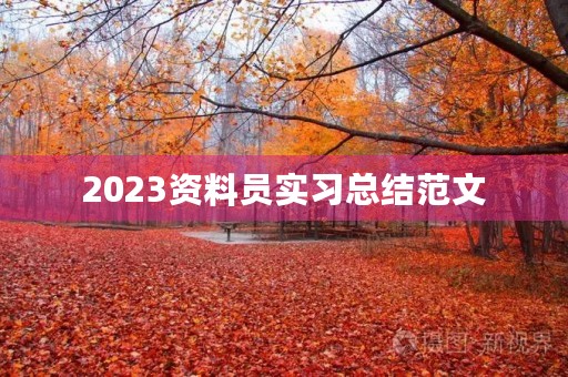 2023资料员实习总结范文