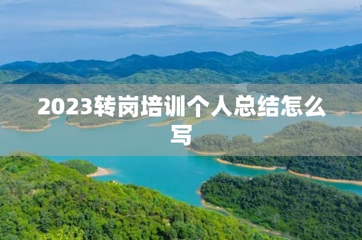 2023转岗培训个人总结怎么写