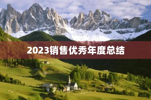2023销售优秀年度总结