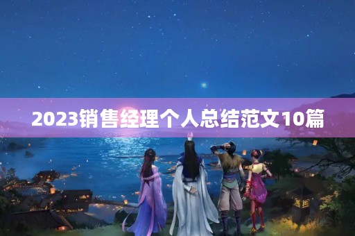 2023销售经理个人总结范文10篇