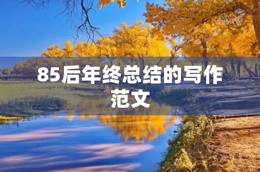 85后年终总结的写作范文