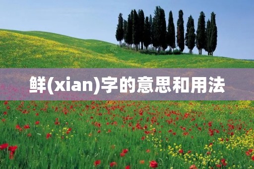鲜(xian)字的意思和用法