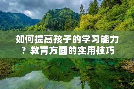 如何提高孩子的学习能力？教育方面的实用技巧