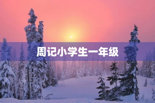 周记小学生一年级