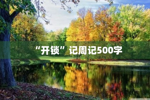 “开锁”记周记500字 “开锁”记周记500字