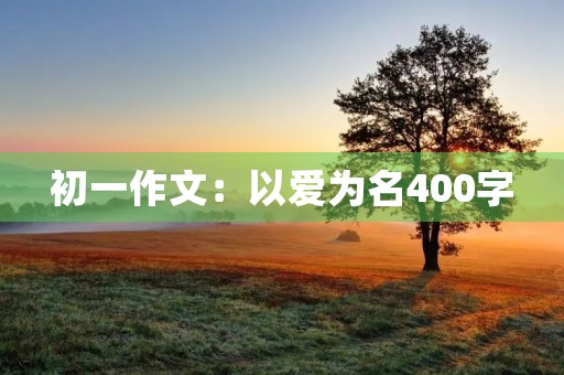 初一作文:以爱为名400字 初一作文:以爱为名400字