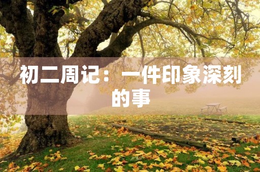 初二周记：一件印象深刻的事
