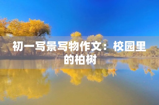 初一写景写物作文:校园里的柏树 初一写景写物作文:校园里的柏树