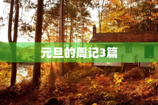 元旦的周记3篇