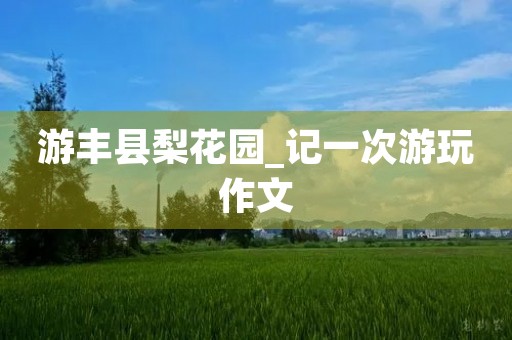 游丰县梨花园_记一次游玩作文 游丰县梨花园_记一次游玩作文