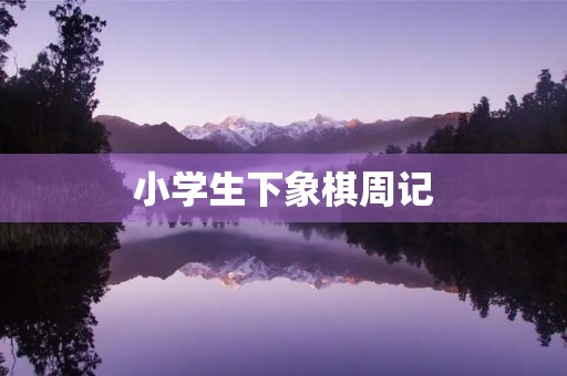 小学生下象棋周记 小学生下象棋周记