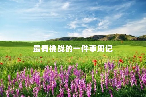 最有挑战的一件事周记