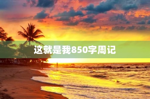 这就是我850字周记