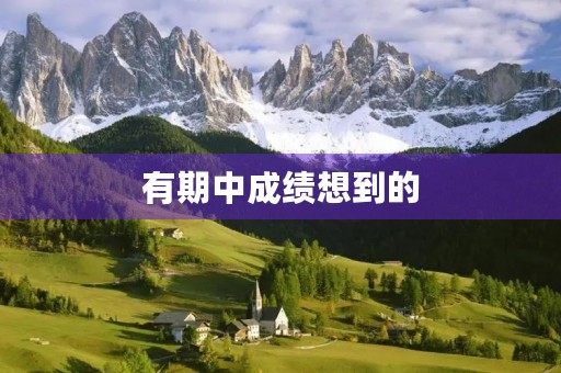 有期中成绩想到的