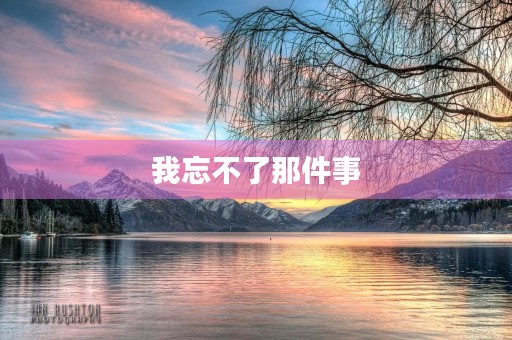 我忘不了那件事