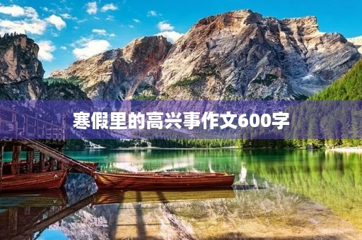 寒假里的高兴事作文600字