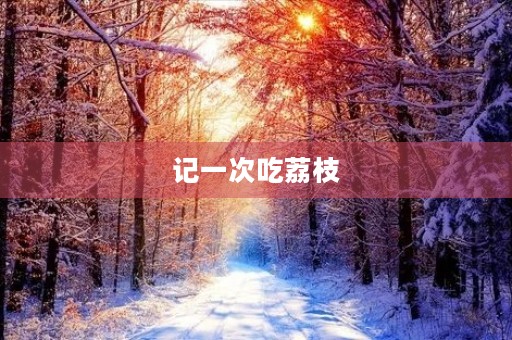 记一次吃荔枝 记一次吃荔枝