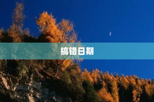 搞错日期 搞错日期