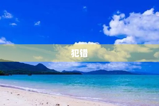 犯错 犯错
