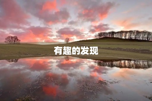 有趣的发现 有趣的发现