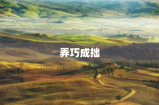 弄巧成拙