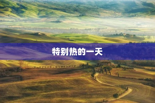 特别热的一天