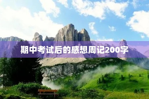 期中考试后的感想周记200字