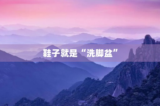 鞋子就是“洗脚盆” 鞋子就是“洗脚盆”
