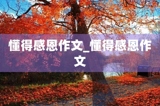懂得感恩作文_懂得感恩作文