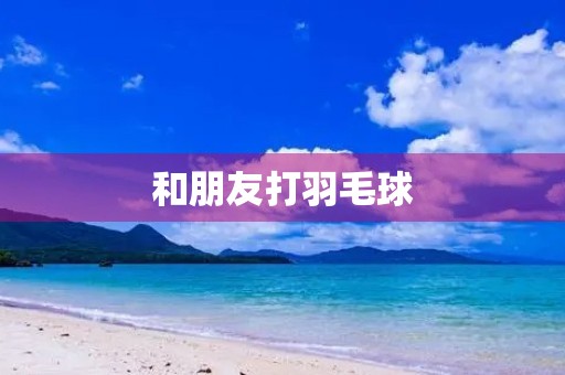 和朋友打羽毛球