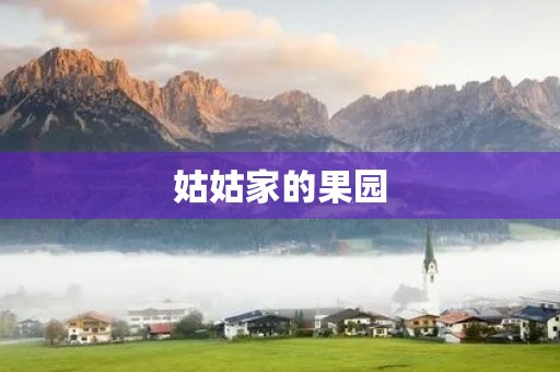姑姑家的果园 姑姑家的果园
