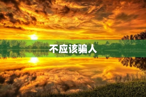 不应该骗人