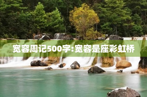 宽容周记500字:宽容是座彩虹桥