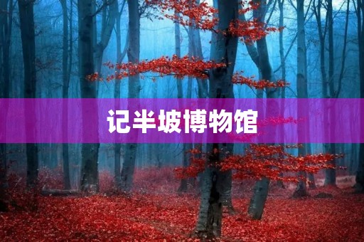 记半坡博物馆 记半坡博物馆