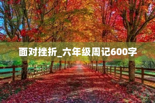 面对挫折_六年级周记600字 面对挫折_六年级周记600字