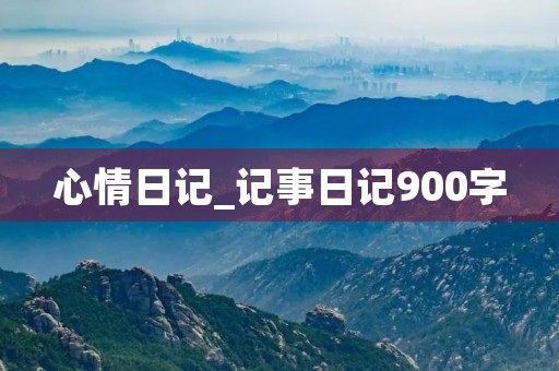 心情日记_记事日记900字