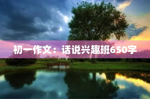 初一作文：话说兴趣班650字