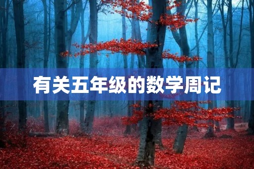 有关五年级的数学周记 有关五年级的数学周记