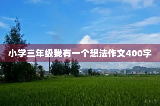 小学三年级我有一个想法作文400字