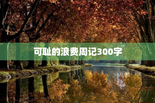 可耻的浪费周记300字 可耻的浪费周记300字