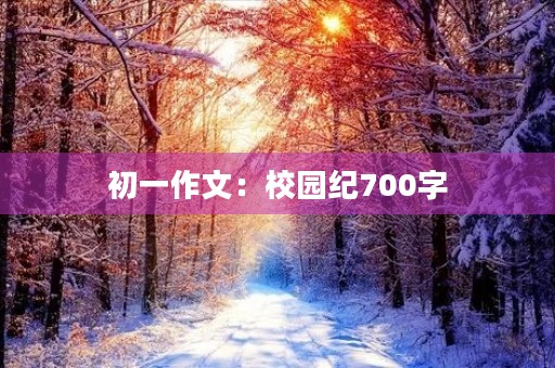 初一作文：校园纪700字