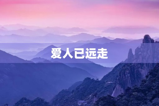 爱人已远走