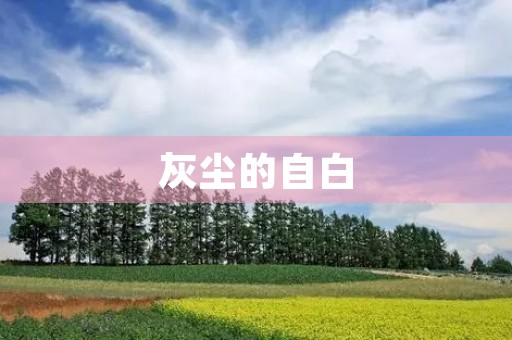 灰尘的自白