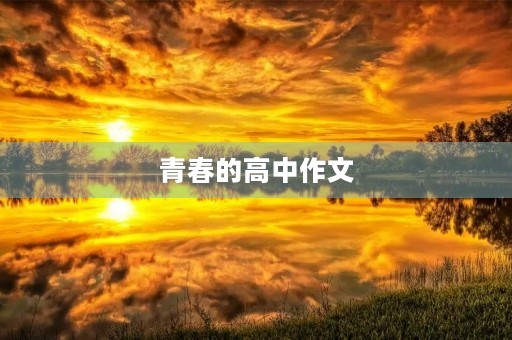 青春的高中作文 青春的高中作文